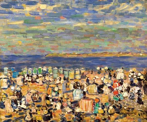 Plage à Saint-Malo, vers 1907