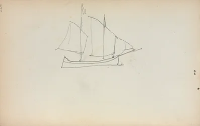 Carnet de croquis italien : Voilier page 224, 1898-1899