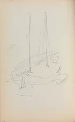 Carnet de croquis italien : Voilier page 60, 1898-1899