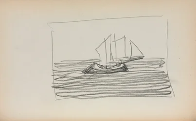 Carnet de croquis italien : Voilier page 75, 1898-1899