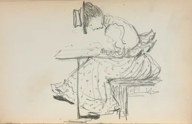Carnet de croquis italien : Femme assise page 107, 1898-1899