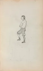 Carnet de croquis italien : Garçon debout page 245, 1898-1899
