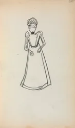 Carnet de croquis italien : Femme debout page 240, 1898-1899