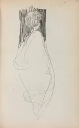 Carnet de croquis italien : Femme debout page 50, 1898-1899