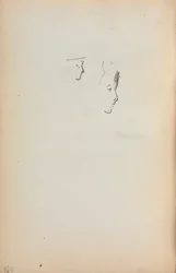 Carnet de croquis italien: Deux profils page 258, 1898-1899
