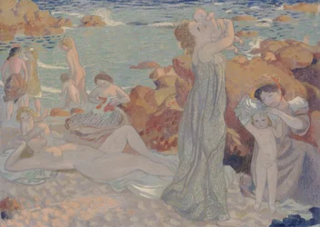 Baigneuses, plage du Pouldu, 1899
