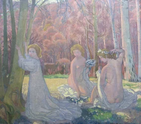 Figures dans un paysage printanier Bois sacré, 1897