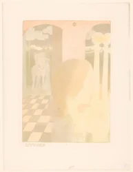 Jeune fille attendant son chevalier (Le chevalier n