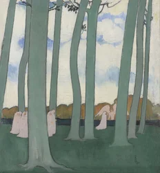 Paysage avec arbres verts ou hêtres à Kerduel, 1893
