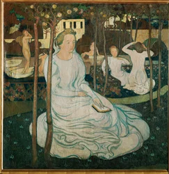 Le Verger des Vierges (oil on canvas)