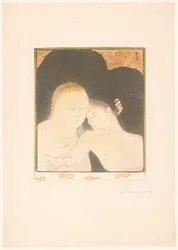 Femme câlinant un jeune homme