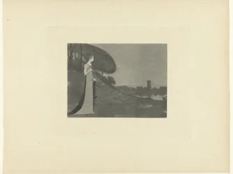 Femme dans un paysage