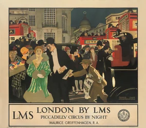 Londres par LMS, Piccadilly Circus de nuit