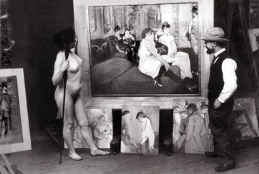 Henri de Toulouse-Lautrec dans son atelier