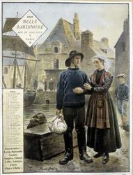 Le départ des pêcheurs bretons pour Terre-Neuve - calendrier de magasin « La Belle Jardinière »