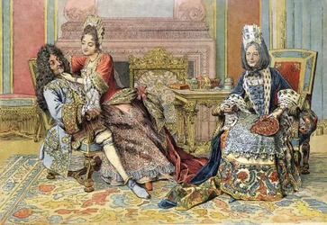 Familiarité de la duchesse de Bourgogne avec Louis XIV, dit le Roi Soleil