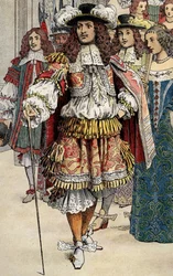 Le roi de France Louis XIV dans son château de Vaux-le-Vicomte