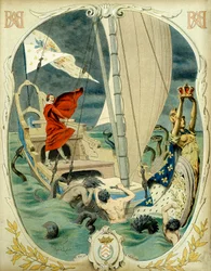 Histoire de France : représentation allégorique du cardinal Richelieu (Armand Jean du Plessis)