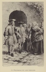 Jean-Jacques Rousseau avec les vieilles femmes