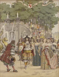 Nicolas Fouquet recevant Louis XIV à Vaux