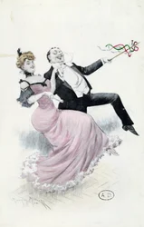Joie de vivre, carte postale c.1900