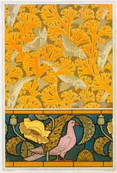 Dessins pour papier peint et vitrail, pub. 1897