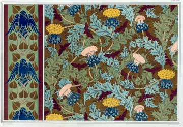 Dessins pour bordures de papier peint et tissu imprimé