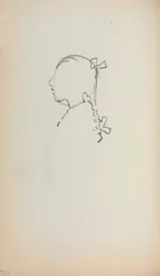 Carnet de croquis italien : Tête de fille de profil (page 152)