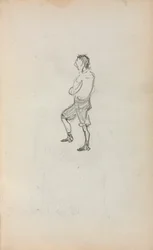 Carnet de croquis italien : Garçon debout (page 245)