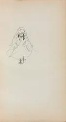 Carnet de croquis italien : Fille debout (page 257)