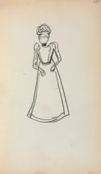 Carnet de croquis italien : Femme debout (page 240)