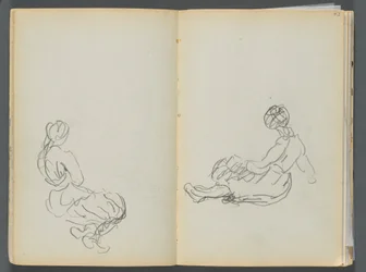 Sketchbook- The Granite Shore Hotel, Rockport, page 042  43 : Deux figures féminines assises