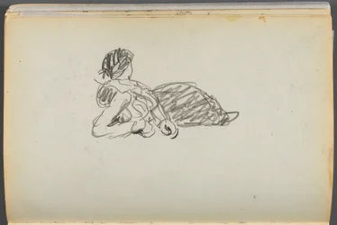 Sketchbook- The Granite Shore Hotel, Rockport, page 082 : Figure couchée