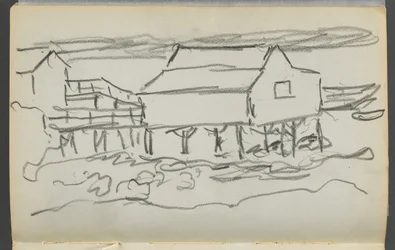Carnet de croquis, The Dells, N° 127, page 014 : Maison sur un quai