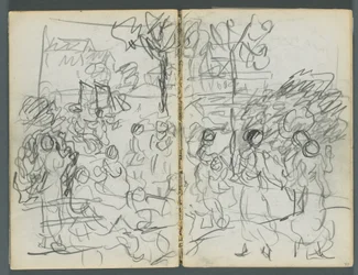 Sketchbook, The Dells, N° 127, page 076  77 : Figures dans un paysage
