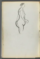 Sketchbook, The Dells, N° 127, page 092 : Nu de profil