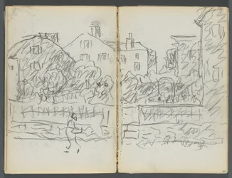 Carnet de croquis, The Dells, N° 127, page 094  95 : Village Street