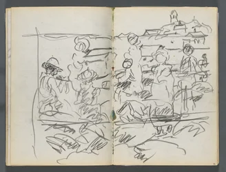 Sketchbook, The Dells, N° 127, page 098  99 : Figures dans un paysage