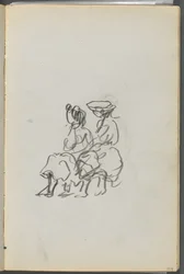 Sketchbook, The Dells, N° 127, page 119 : Deux figures assises