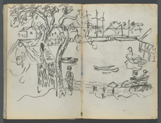 Sketchbook, The Dells, N° 127, page 162  163 : Vue du port