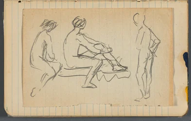 Carnet de croquis, feuille volante entre les pgs. 145  146