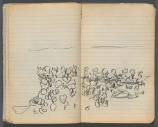 Sketchbook, page 044  45 : Vue de la plage