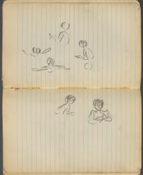 Sketchbook, page 094  95 : Figures de natation