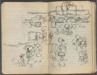 Sketchbook, page 112  113 : Vue de la plage