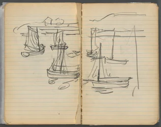 Carnet de croquis, pages 124  125 : Voiliers