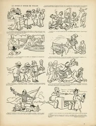 Illustration de Maurice Radiguet (1866-1941) dans Le Rire, 21/12/12 - Le syndicrouge de Toulon - Syndicalisme, Toulon