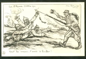 Carte postale, satirique en N & B