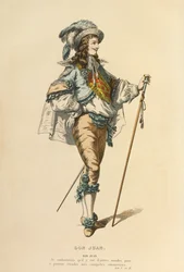 Costume pour le rôle de Don Juan, vers 1868 (gravure)