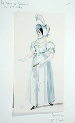 George Sand (1804-76) jouant le rôle d