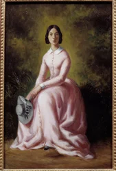 Portrait de la chanteuse Pauline Viardot (1821-1910) Peinture de Maurice Sand (1823-1889) 19ème siècle Paris, musée de la Vie Romantique